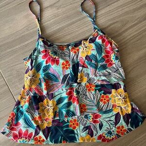 Caribbean Joe Multicolor Floral Swim Coverup